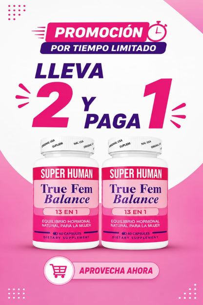 Super Human True Fem Balance 13 en 1 | Bienestar y Equilibrio Femenino