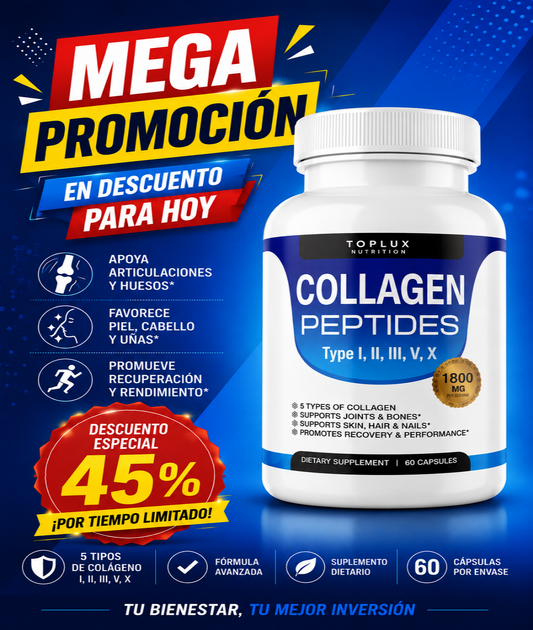 Collagen Peptides – Colágeno Hidrolizado 5 Tipos